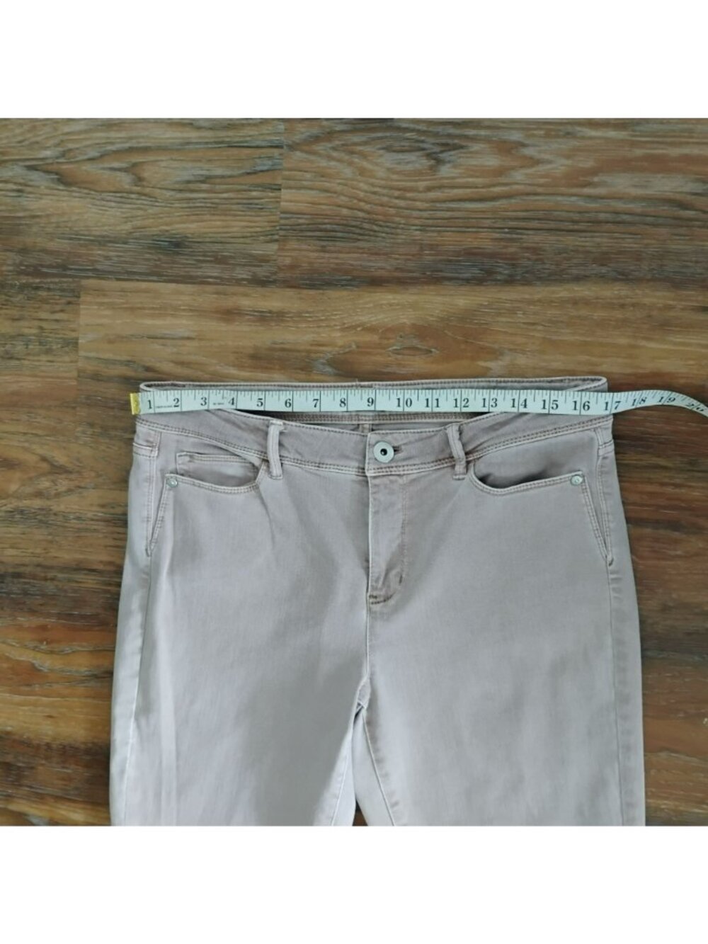J.Jill Slim Ankle Authentic Fit Denim Pants Size 10 Beige Stretch Jeans - Picture 4 of 6